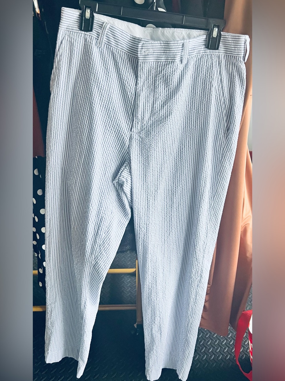 Brooks Brothers Light Blue Seersucker Chinos